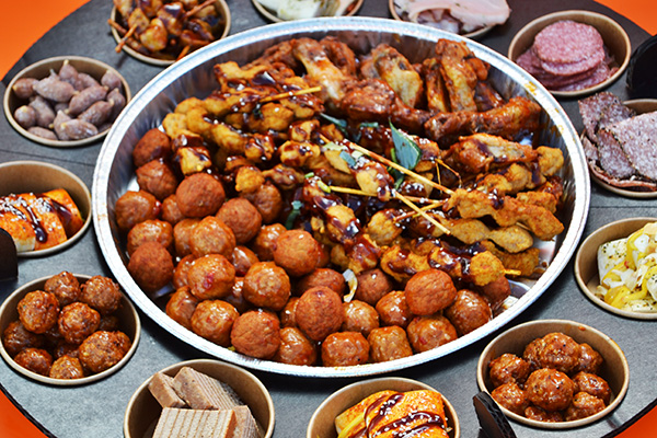 2 BORRELSCHALEN HAPJES EN DESSERTS EN BURGERS √ grote schalen 60 CM √ hapjes √ warme hapjes √ desserts √ burgers √ in belgie bezorgd - Afbeelding 3